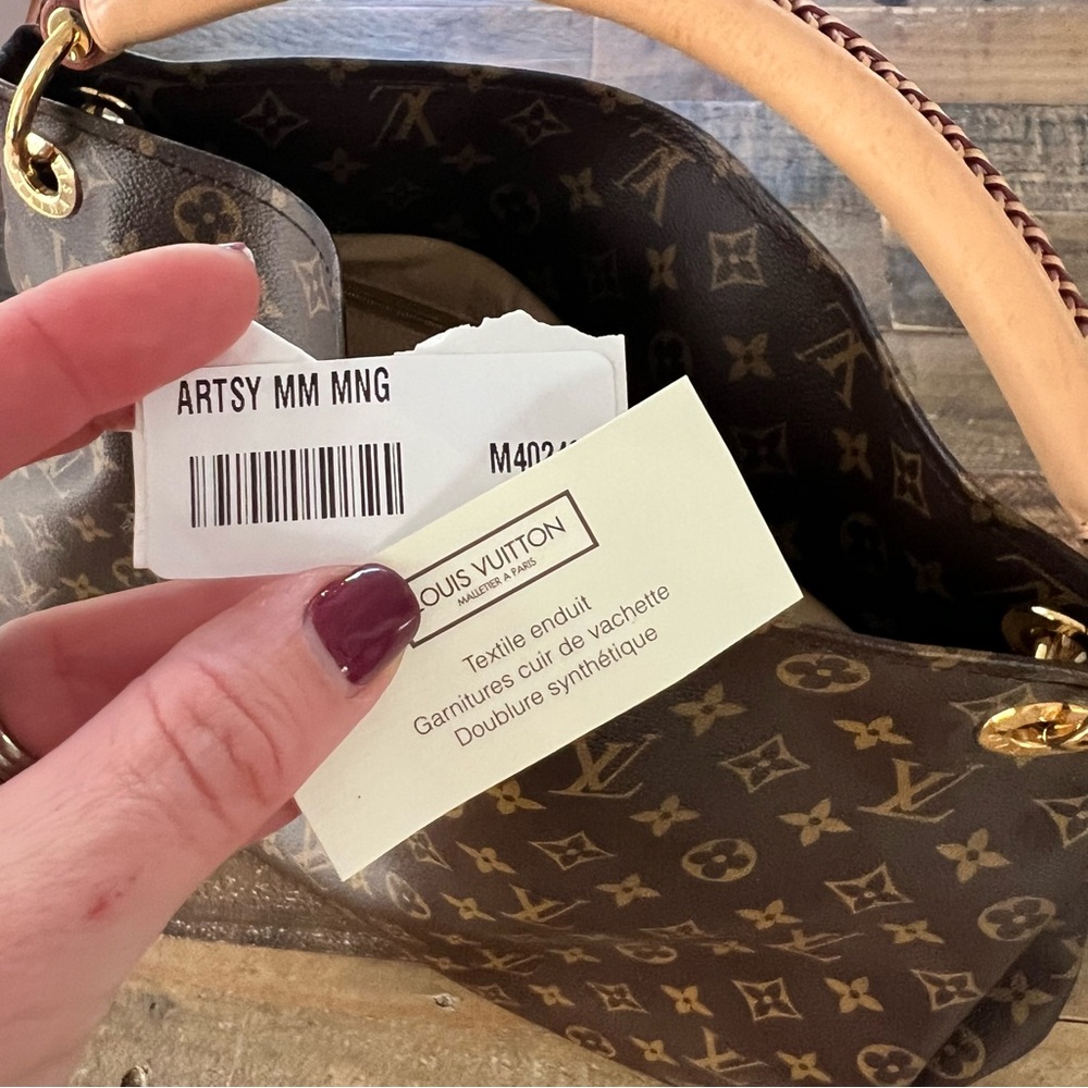 LOUIS VUITTON • Artsy MM purse bag hobo • Authentic • Full Set - Picture 10 of 16